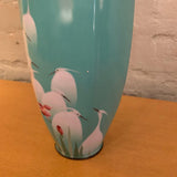Turquoise Blue Enamel Vase