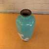 Turquoise Blue Enamel Vase