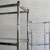 Mid Century Modern Chrome And Brass Etageres