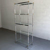 Mid Century Modern Chrome And Brass Etageres