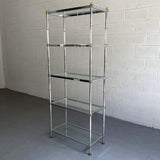 Mid Century Modern Chrome And Brass Etageres