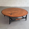 Mid Century Modern Round Inlay Walnut Coffee Table by Lane Alta Vista