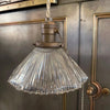 Early 20th Century Fluted Ruffle Glass Pendant Light