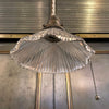 Early 20th Century Fluted Ruffle Glass Pendant Light