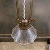 Early 20th Century Fluted Ruffle Glass Pendant Light