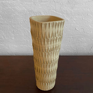 Japanese Midcentury Earthenware Art Pottery Vase