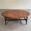 Mid Century Modern Round Inlay Walnut Coffee Table by Lane Alta Vista