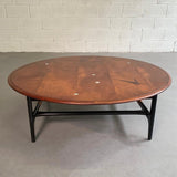 Mid Century Modern Round Inlay Walnut Coffee Table by Lane Alta Vista