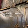 Early 20th Century Fluted Ruffle Glass Pendant Light