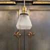 Petite Arts And Crafts Faceted Frosted Glass Pendant Light