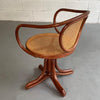 Bentwood Rattan Swivel Chair, Model 5501 By Thonet For ZPM Radomsko