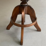 Industrial Maple Adjustable Swivel Drafting Stool