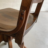 Industrial Maple Adjustable Swivel Drafting Stool
