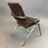 Mid Century Steel And Leather Office Chair By Cramer