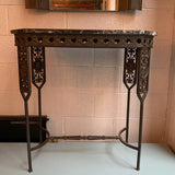 Neoclassical Revival Marble and Wrought Iron Console Table