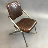 Mid Century Steel And Leather Office Chair By Cramer