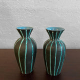 Pair of Italian Mid Century Modern Art Pottery Vases