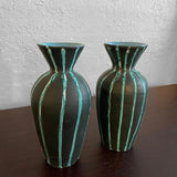 Pair of Italian Mid Century Modern Art Pottery Vases
