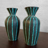 Pair of Italian Mid Century Modern Art Pottery Vases