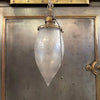 Antique Industrial Frosted Teardrop Pendant Light