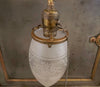 Antique Industrial Frosted Teardrop Pendant Light