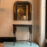 Neoclassical Cast Iron and Brass Wall Mirror
