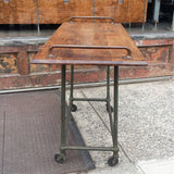 Oak and Steel Rolling Table