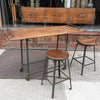 Oak and Steel Rolling Table