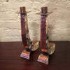 Mosaic Copper Candle Holders