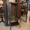 Antique Industrial Brushed Steel Apothecary Display Cabinet