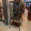 Antique Industrial Brushed Steel Apothecary Display Cabinet