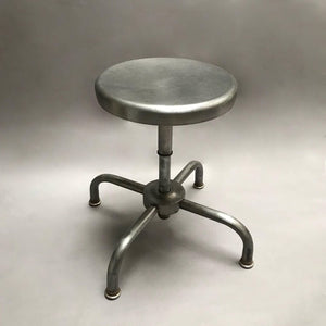 Industrial 4 Prong Brushed Steel Swivel Stools