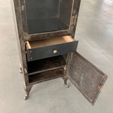 Industrial Brushed Steel Single Apothecary Cabinet