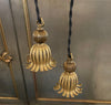 Petite Hollywood Regency Brass Tassle Fitter Pendants