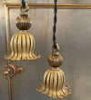 Petite Hollywood Regency Brass Tassle Fitter Pendants