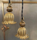 Petite Hollywood Regency Brass Tassle Fitter Pendants