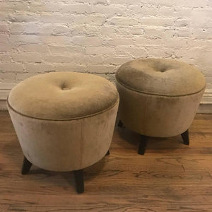 Custom Velvet Ottomans
