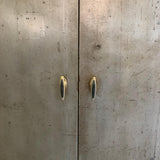 Industrial Brushed Steel Armoire Wardrobe Cabinet