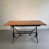 Antique Industrial Adjustable Drafting Table By J.G. & J.N. Alexander, 1894