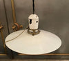 Early 20th Century Milk Glass Disc Pendant Light