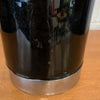 Midcentury Moorish Black High Gloss Ceramic Table Lamp