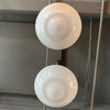 Pair Of Large Milk Glass Library Pendant Lights