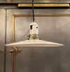 Early 20th Century Milk Glass Disc Pendant Light
