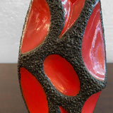 West German Fat Lava Guitar Vase By Roth Keramik