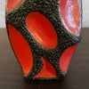 West German Fat Lava Guitar Vase By Roth Keramik