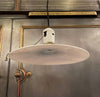 Early 20th Century Milk Glass Disc Pendant Light