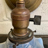 Ealry 20th Century Industrial Brass And Opaline Glass Wall Sconce Light