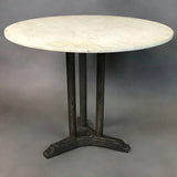 Art Deco Round Marble Café Table