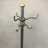 Industrial Brushed Steel And Brass Coat Rack
