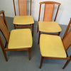 Danish Modern High Cane Back Teak Dining Chairs